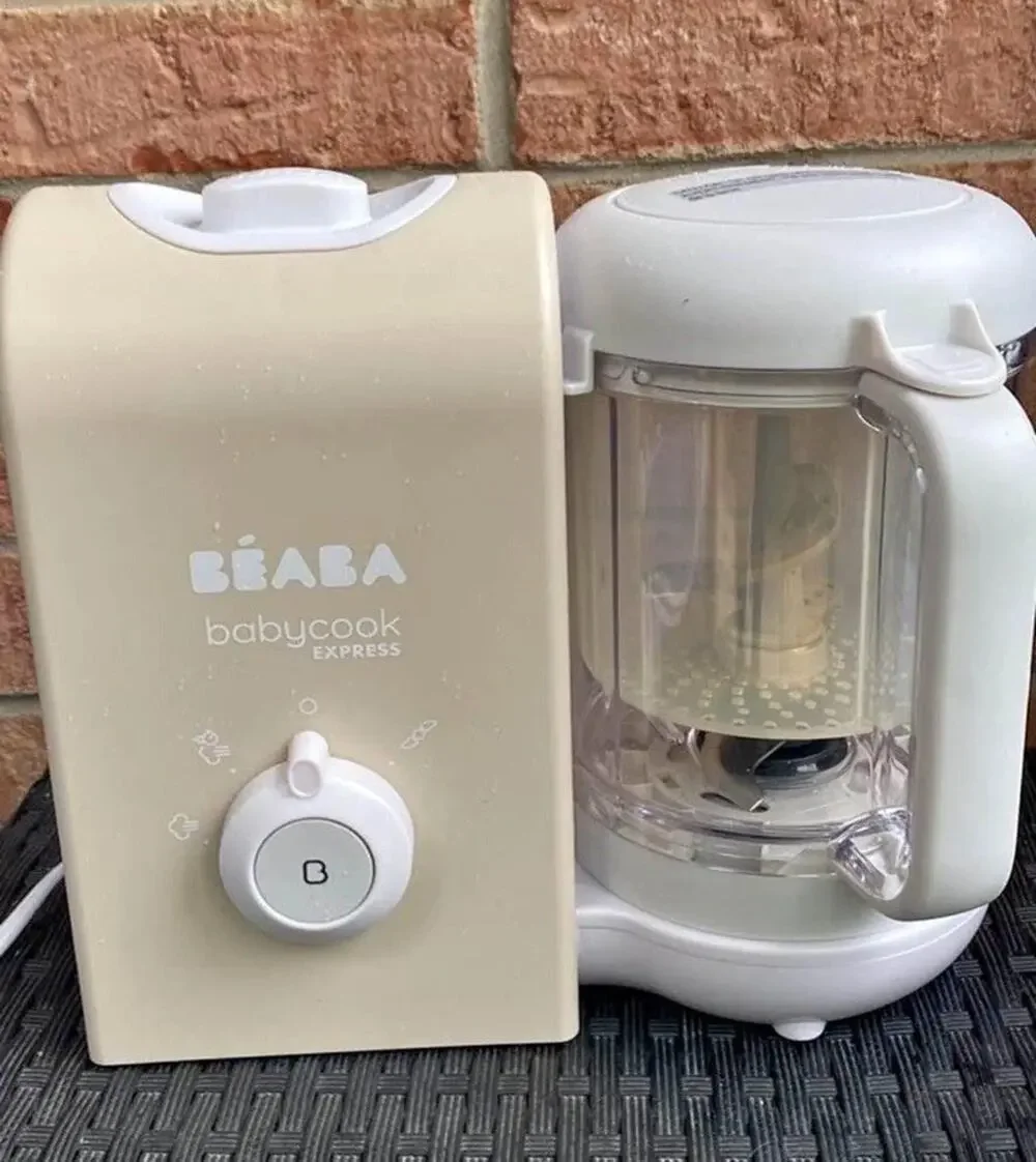 Béaba Babycook Express Baby Food Maker, Oat; Steam, Cook, Blend, Dishwasher Safe